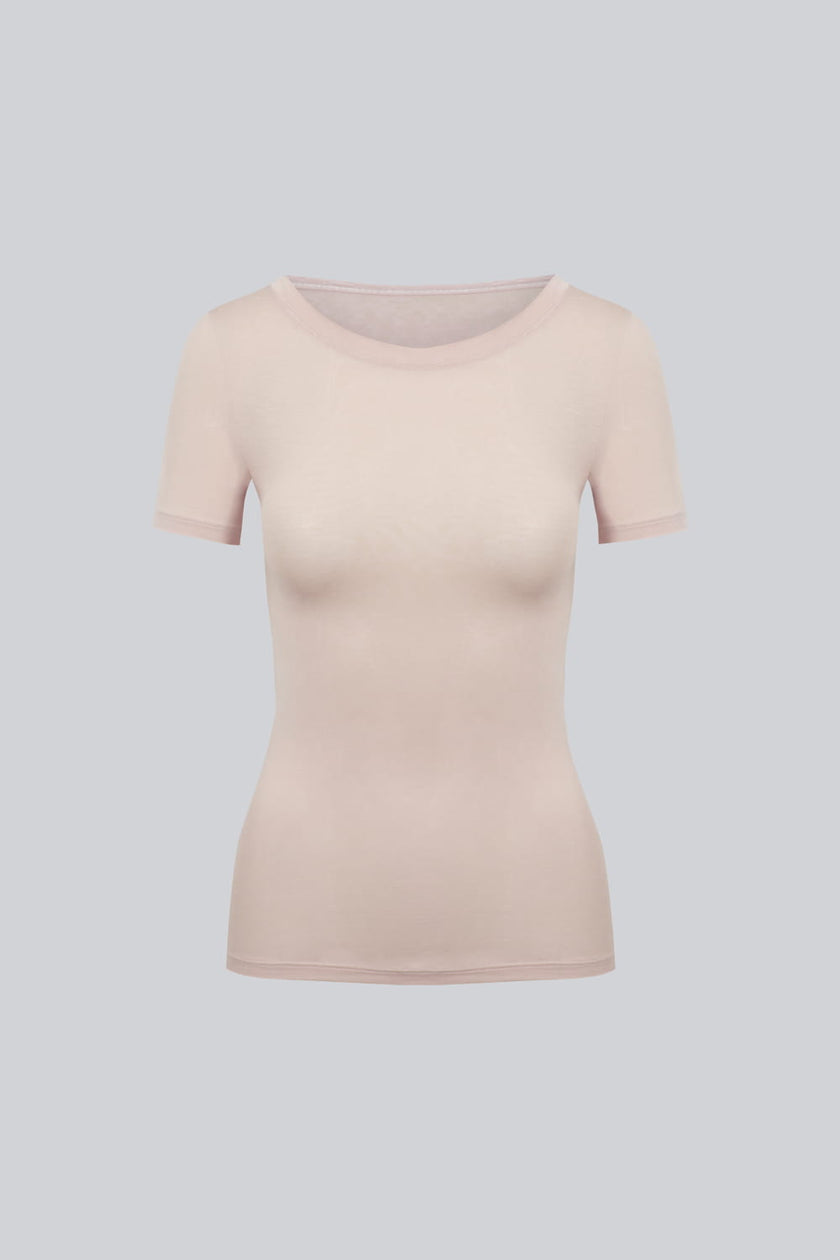 T-shirt Miss invisible C-neck Sand