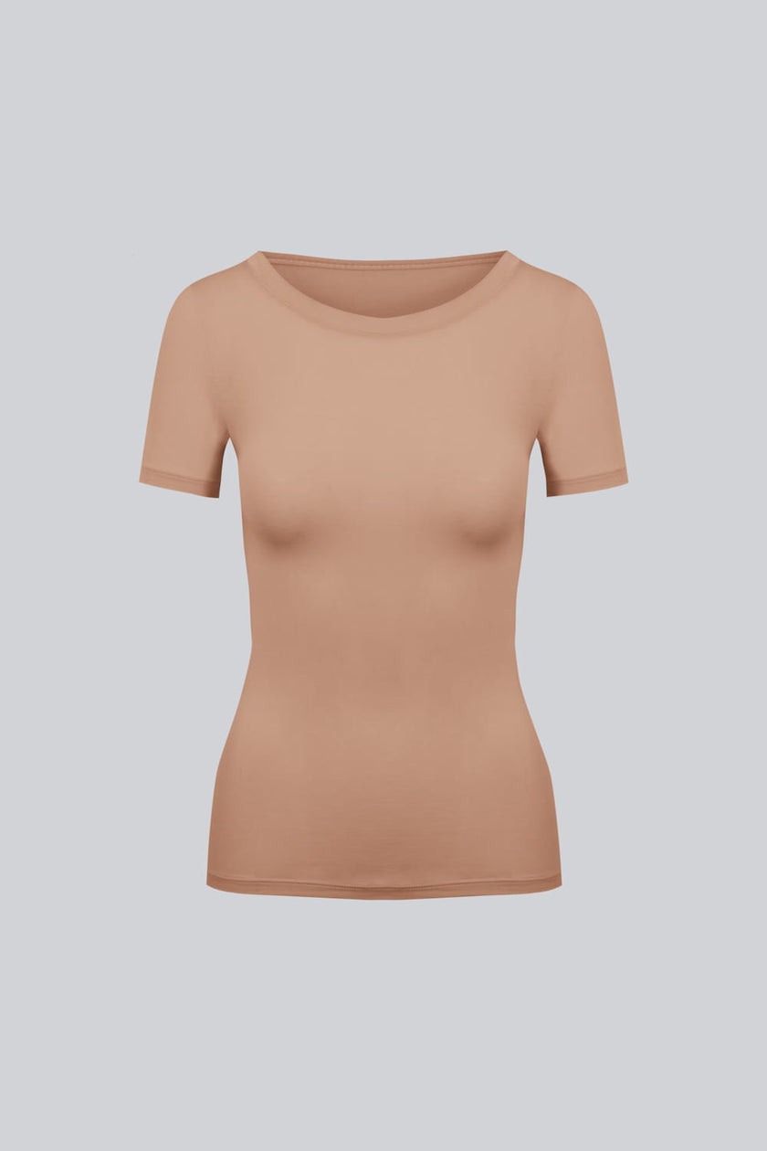 T-shirt Miss invisible C-neck Nude