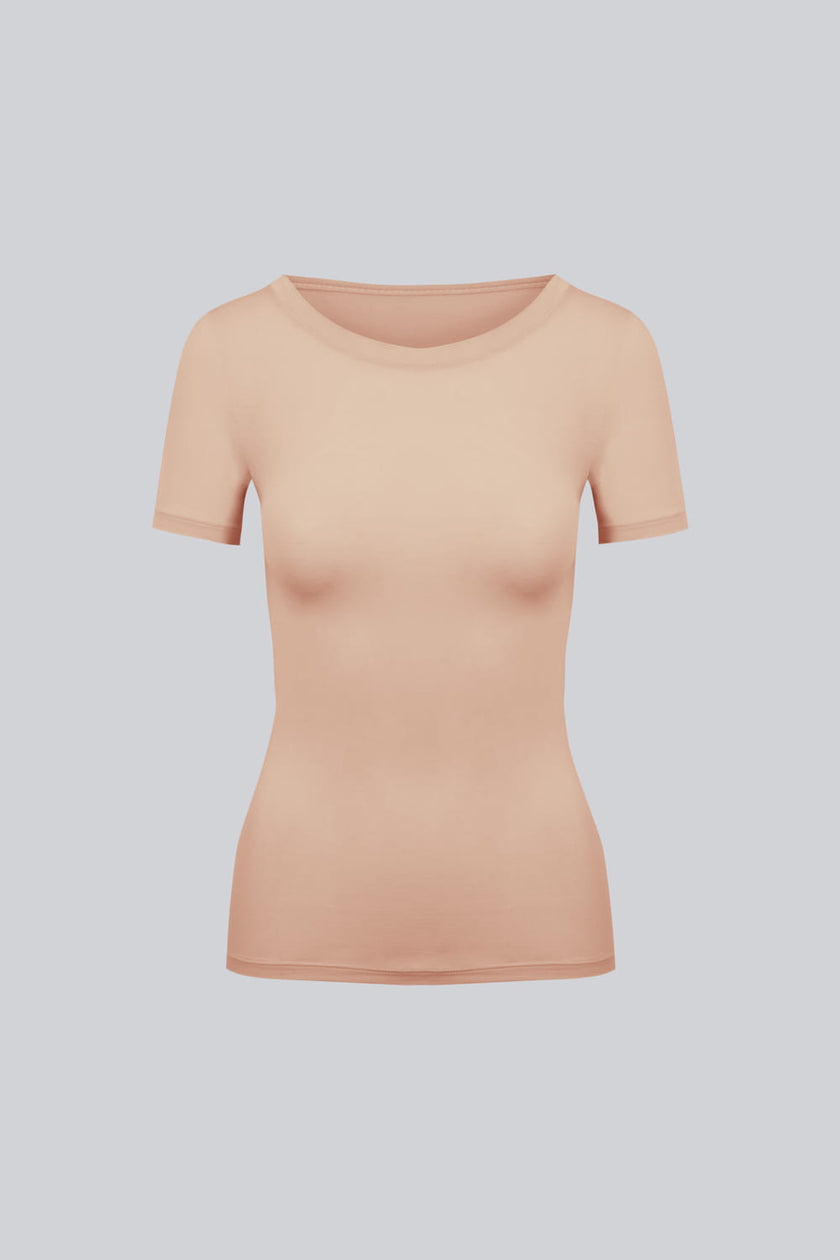 T-shirt Miss invisible C-neck Cappuccino