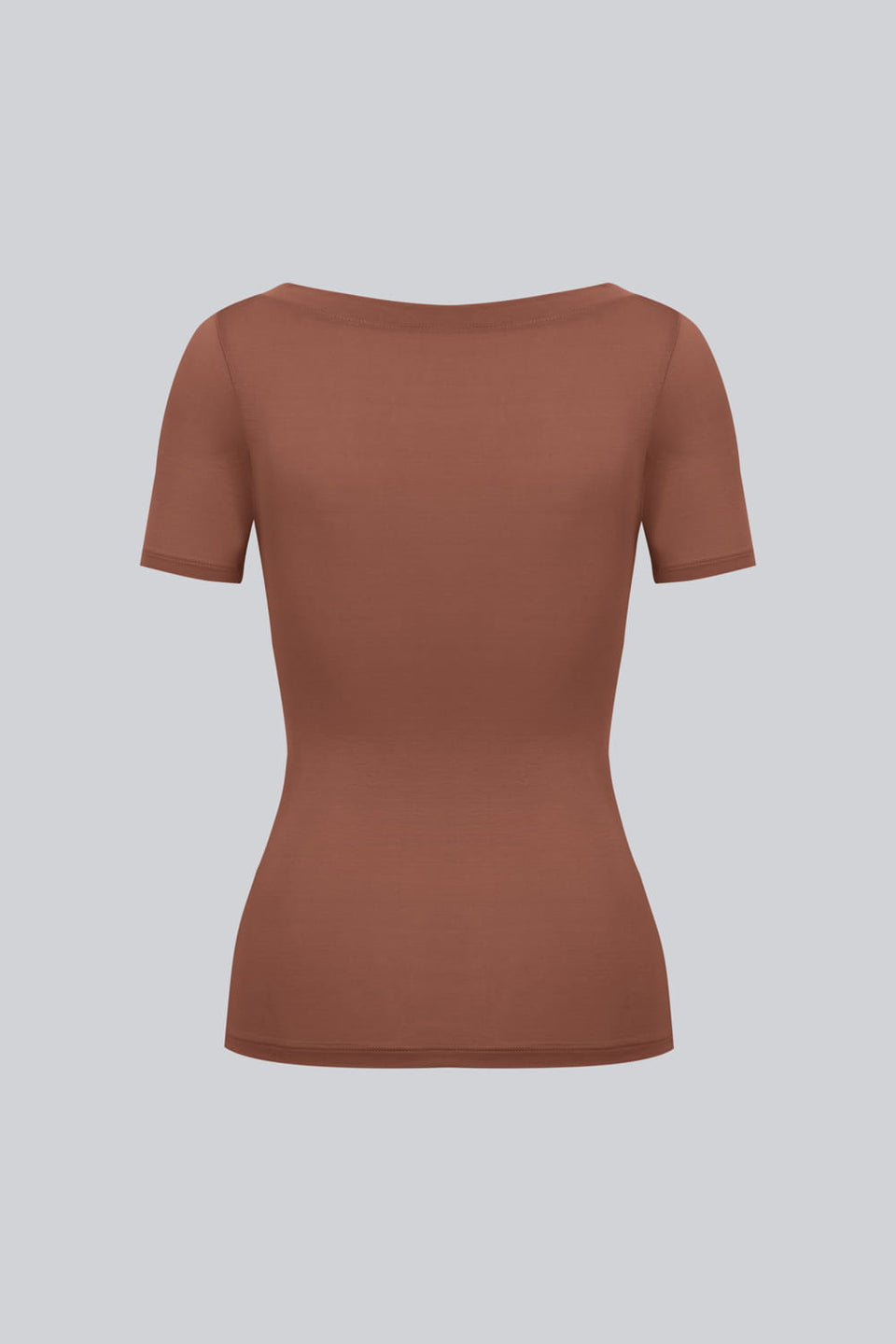 Miss Invisible V-neck T-shirt in Chocolate