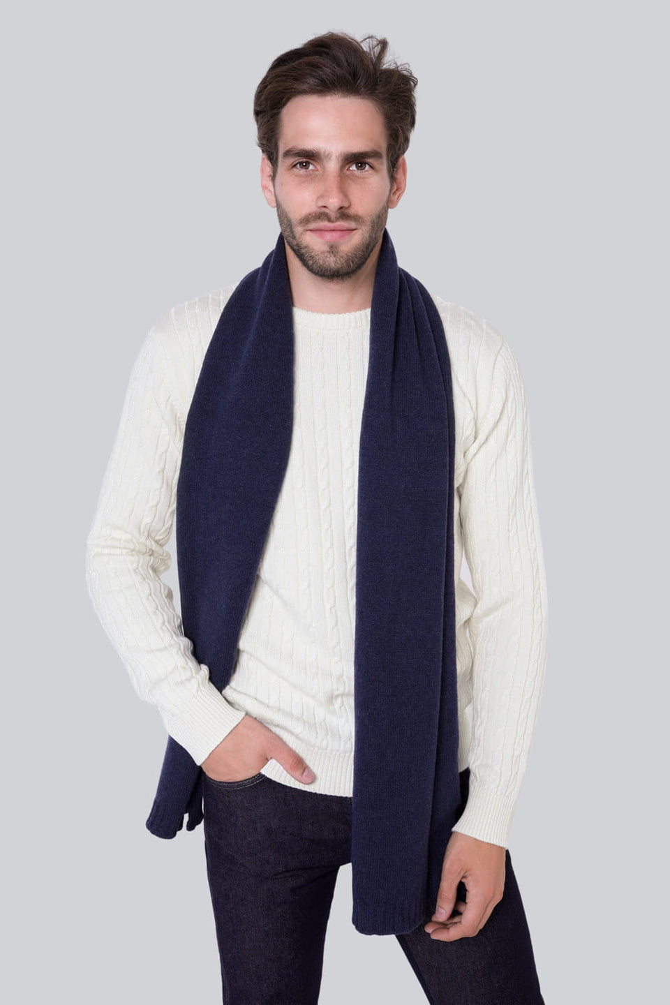 Szalik Mr Merino Navy