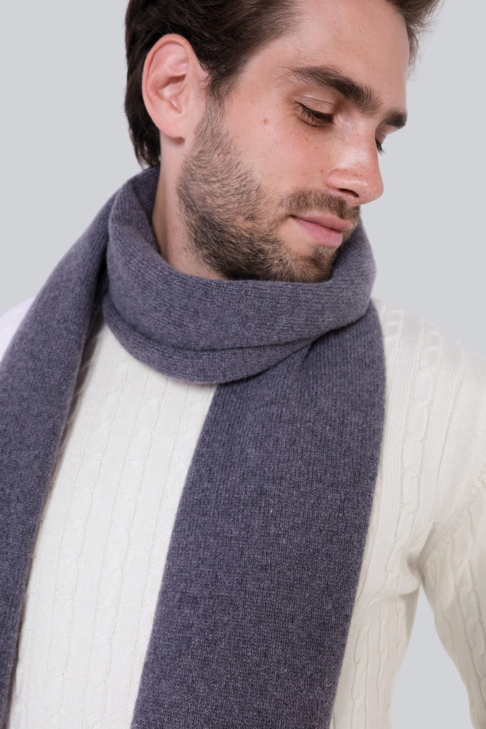 Szalik Mr Merino Steel Grey