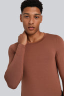 Longsleeve Mr Invisible C-neck Chocolate
