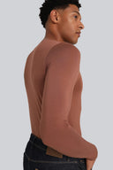 Longsleeve Mr Invisible C-neck Chocolate