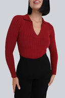 Longsleeve Miss Polo Raspberry Red