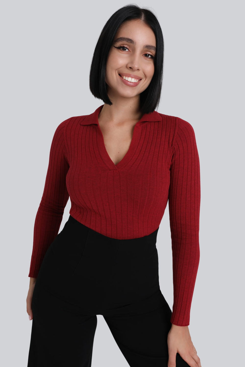 Longsleeve Miss Polo Raspberry Red