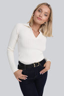 Longsleeve Miss Polo Off White