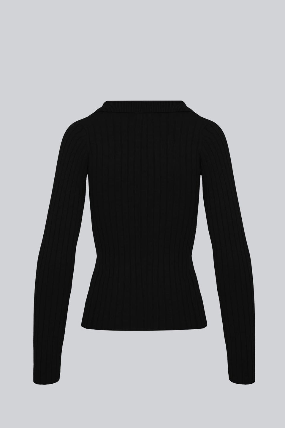 Miss Polo Black Long-Sleeved Top