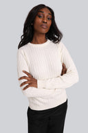 Sweter Miss Braid Creme