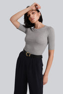 T-shirt Miss Lovable Melange Grey