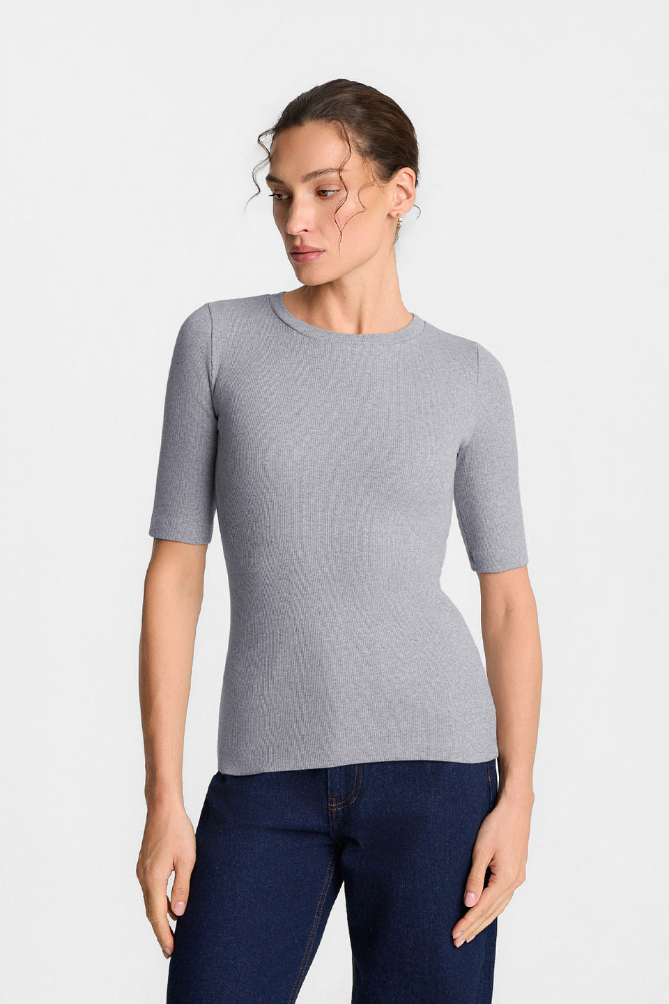 Miss Lovable Melange Grey T-shirt