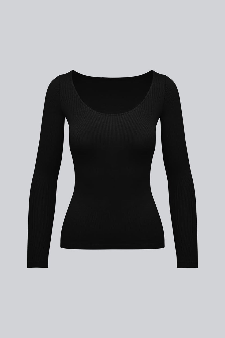Miss Delicate Black Long-Sleeved Top