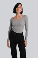 Longsleeve Miss Delicate Melange Grey