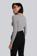 Longsleeve Miss Delicate Melange Grey