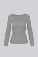 Longsleeve Miss Womanly Melange Grey