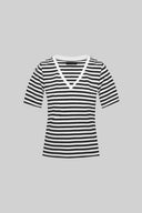 T-shirt Miss Marine V-neck Black Stripes