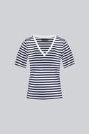 T-shirt Miss Marine V-neck Navy Stripes