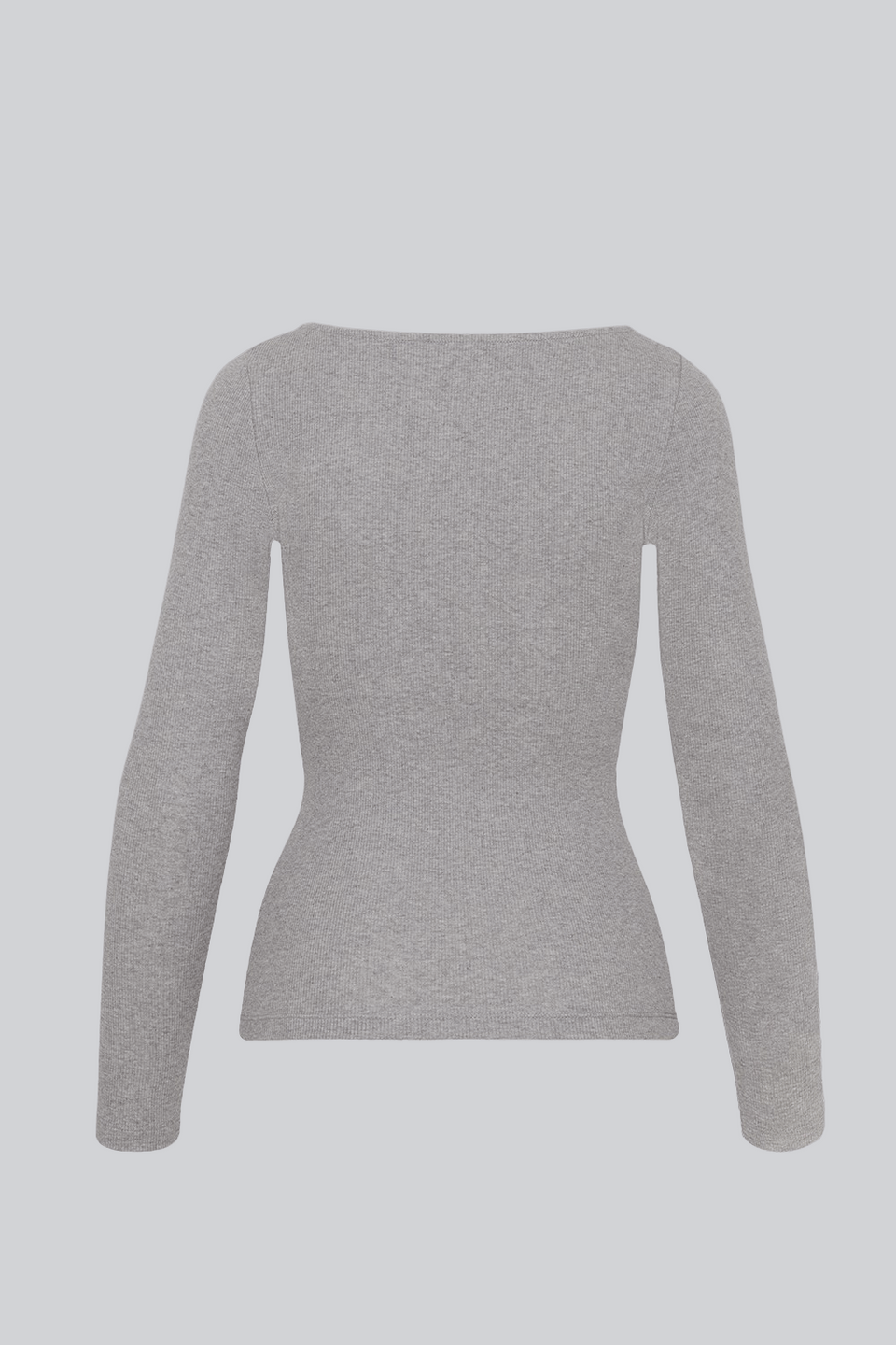 Miss Delicate Long-Sleeved Top in Melange Grey