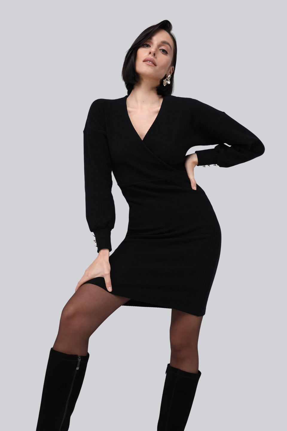 Sukienka Miss Wrap Black