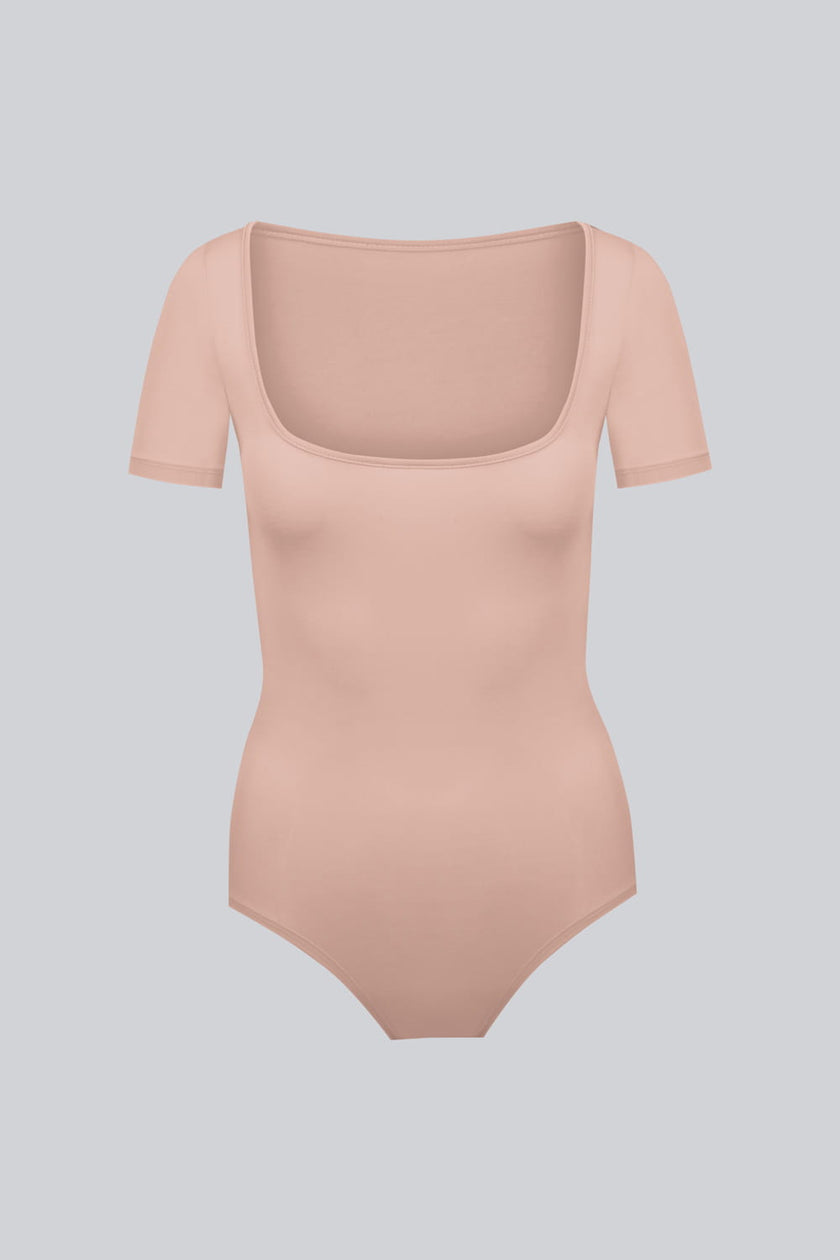 Body Miss Invisible Shortsleeve U-neck Cappuccino