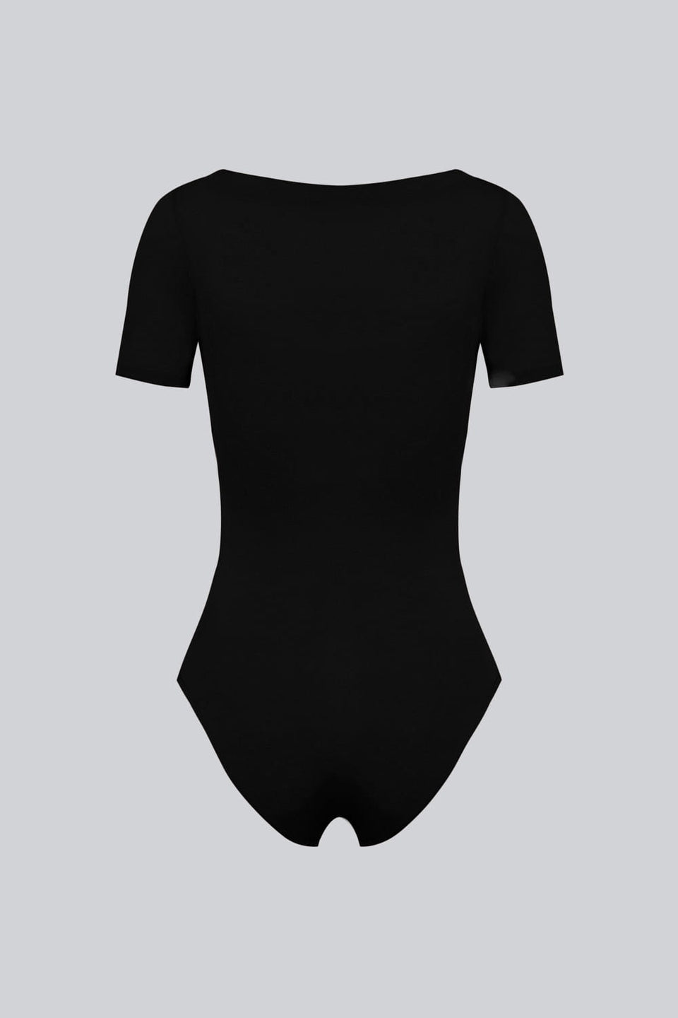Miss Invisible Short-sleeved U-neck Bodysuit – Black
