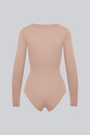 Body Miss Invisible Longsleeve V-neck Cappuccino