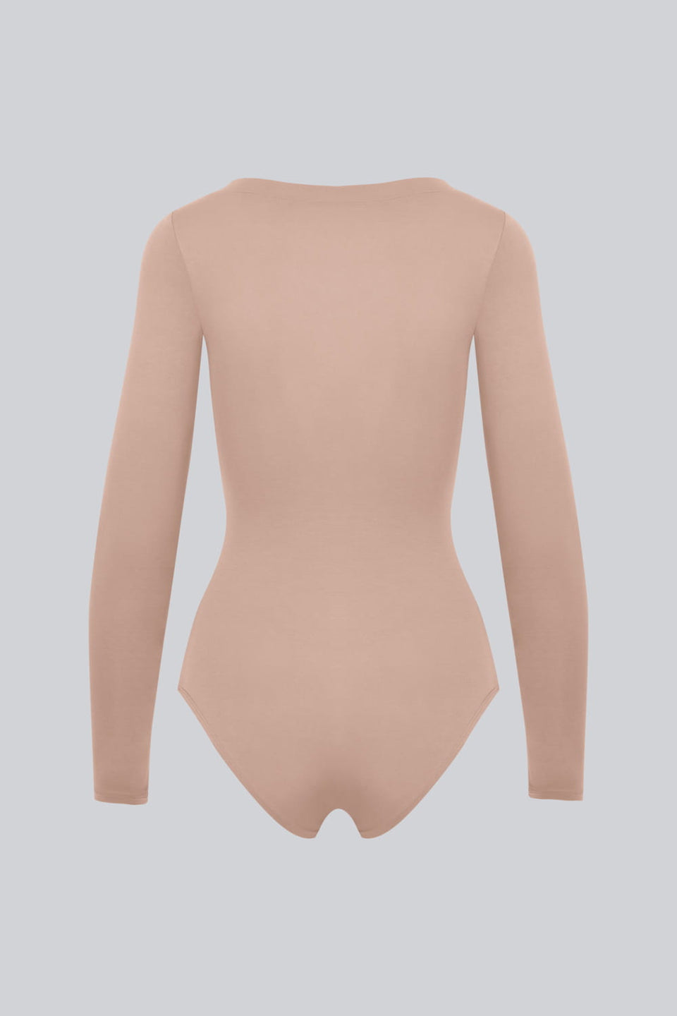 Miss Invisible Long-Sleeve V-Neck Bodysuit – Cappuccino