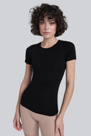T-shirt Miss invisible C-neck Black