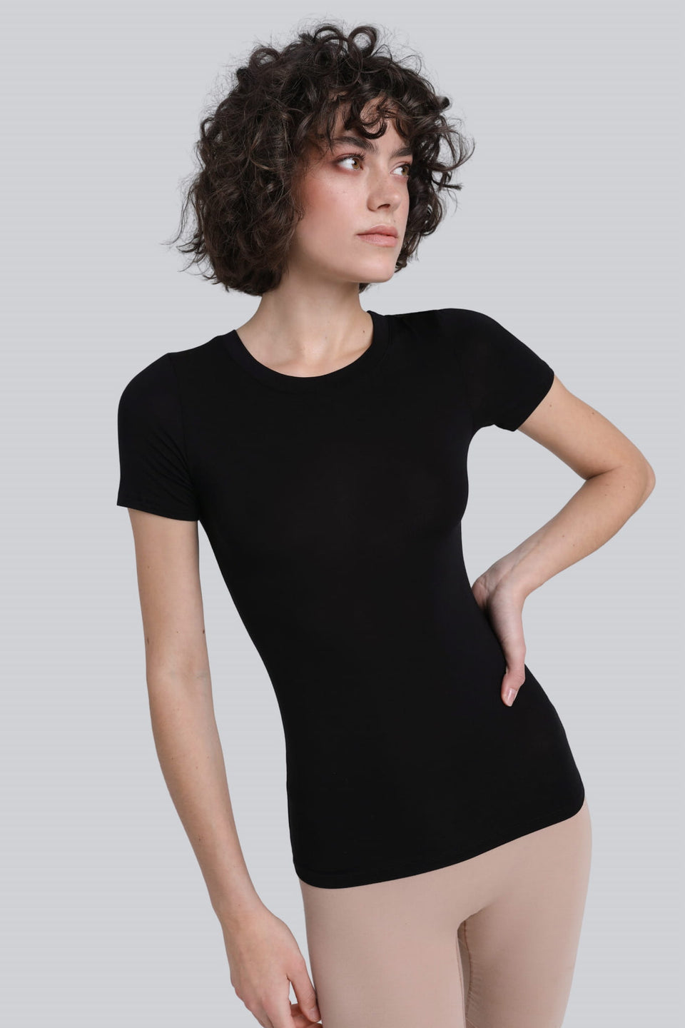 T-shirt Miss invisible C-neck Black