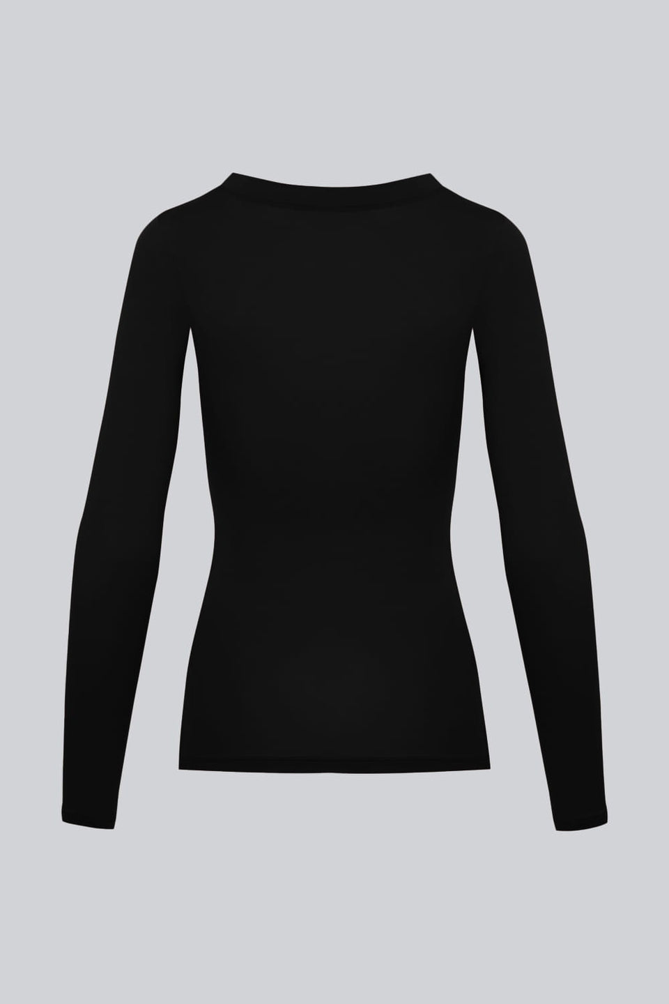 Miss Invisible C-neck Long-Sleeved Top – Black