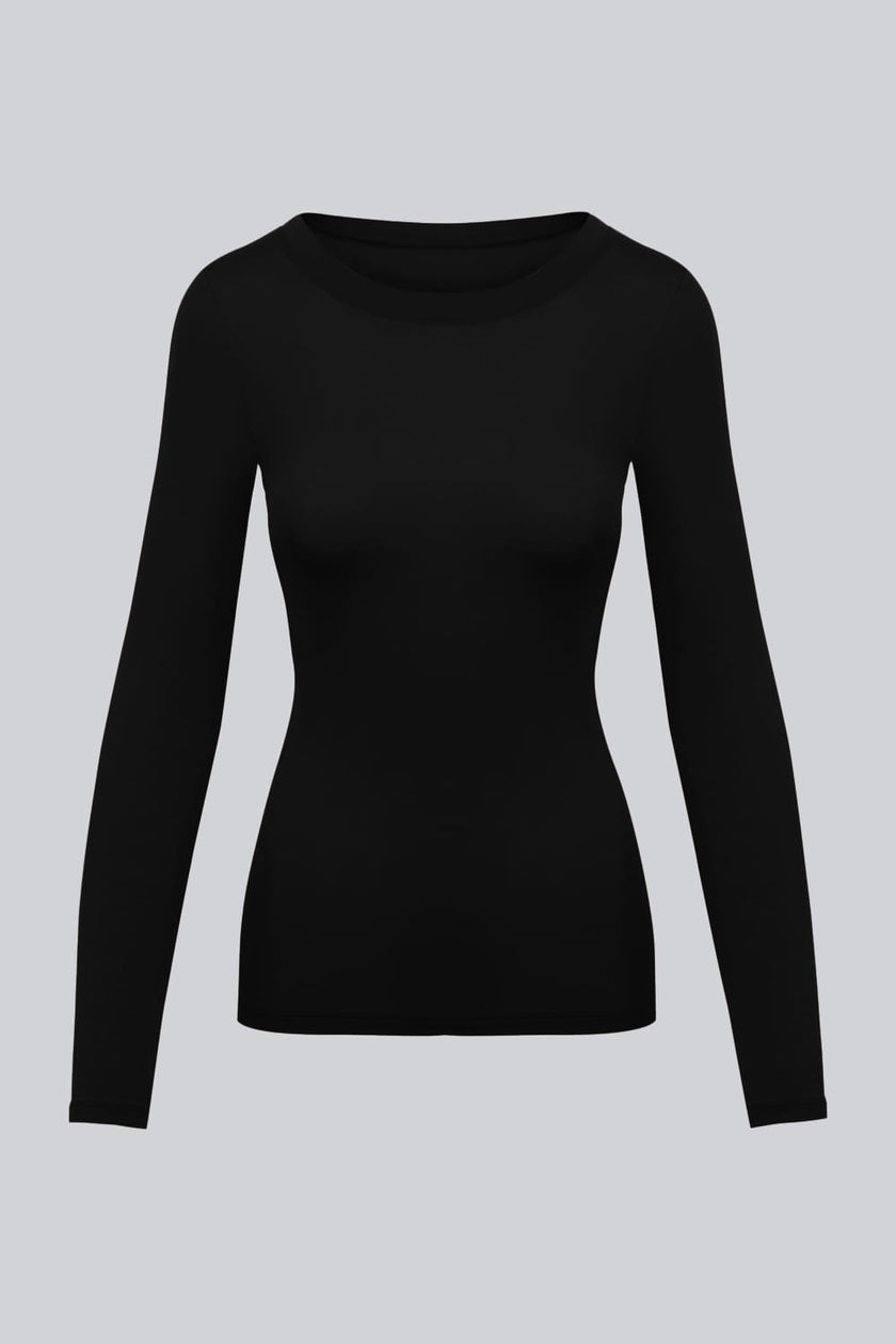 Longsleeve Miss Invisible C-neck Black