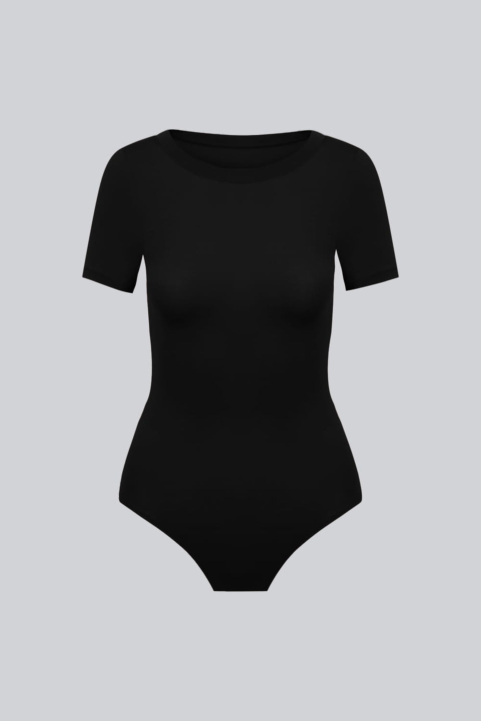 Miss Invisible Short-Sleeved C-Neck Bodysuit – Black
