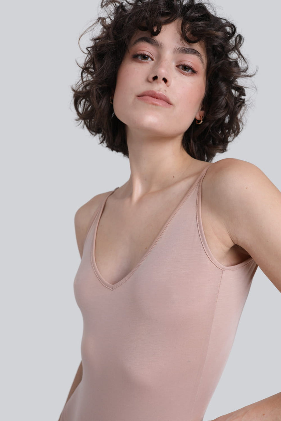 Miss Intimacy Open Back Bodysuit in Cappuccino