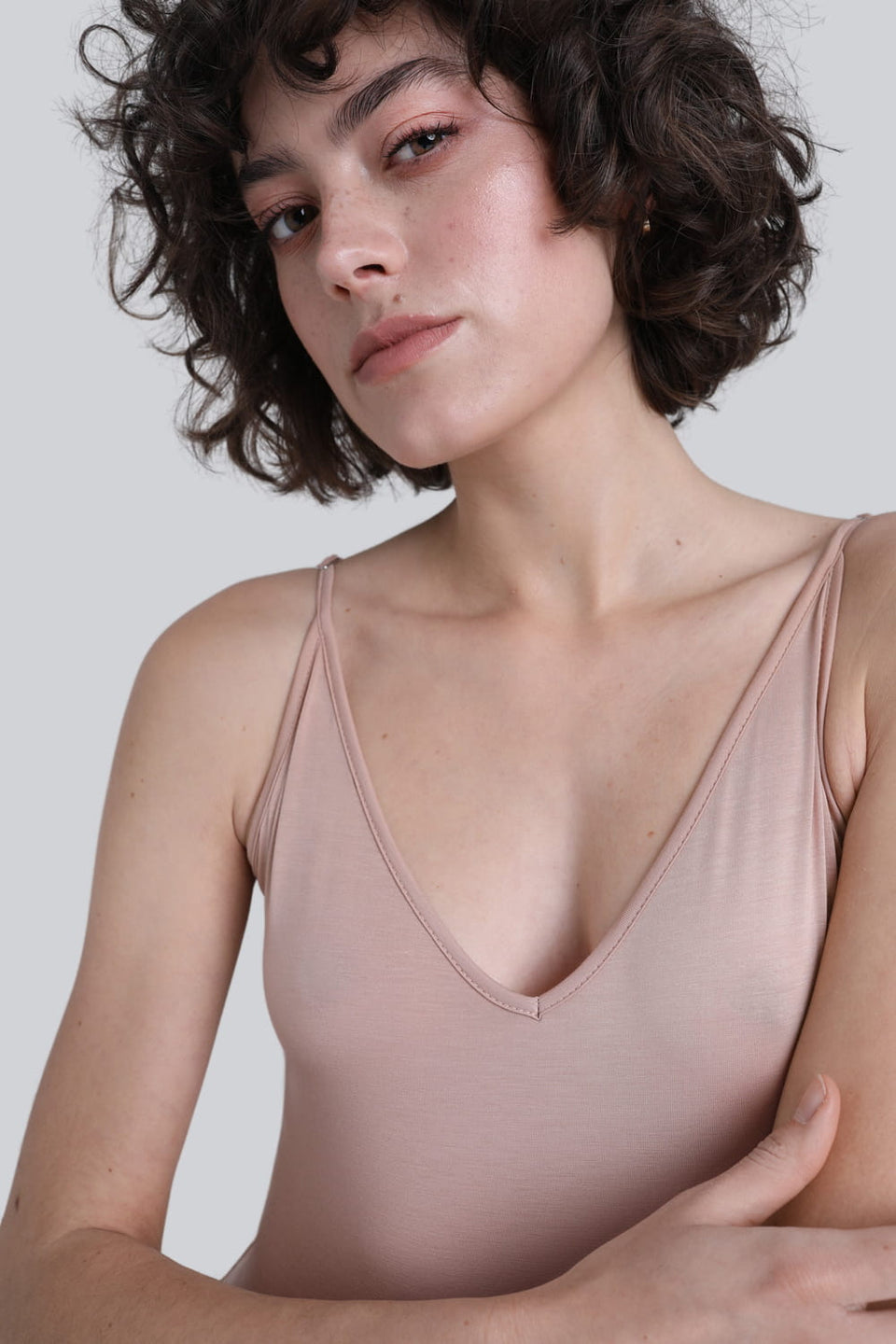 Miss Intimacy Open Back Bodysuit in Cappuccino