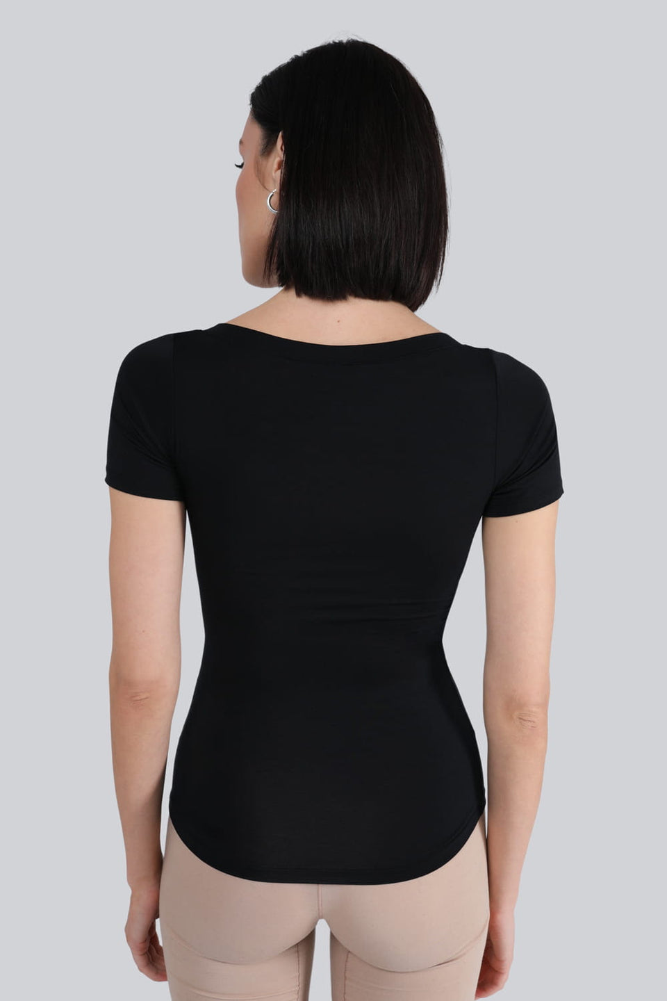 T-shirt Miss Invisible V-neck Black