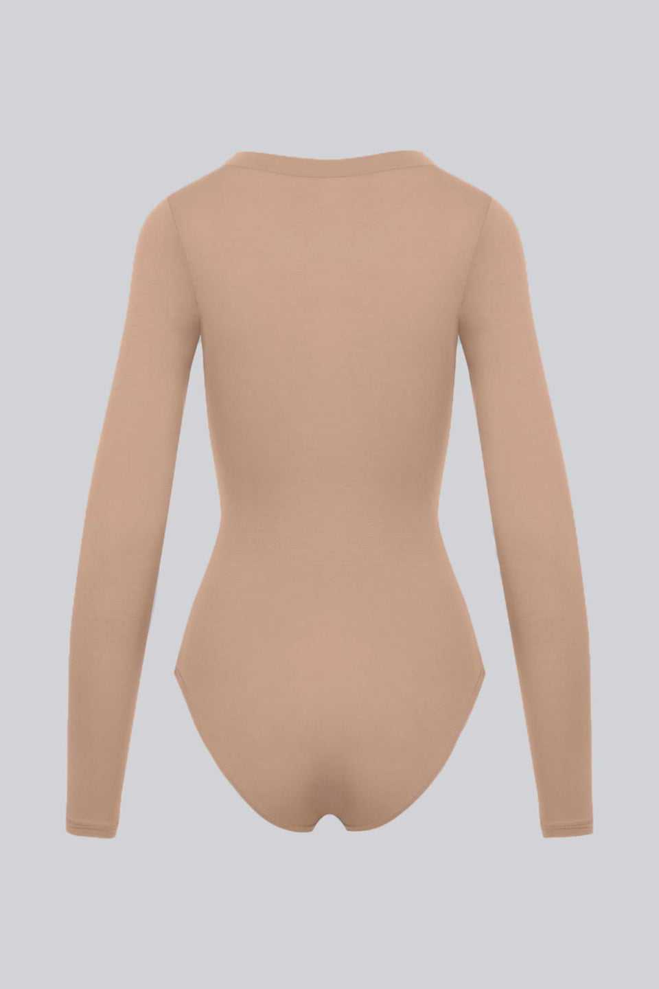 Miss Invisible Long-Sleeved C-Neck Bodysuit in Nude