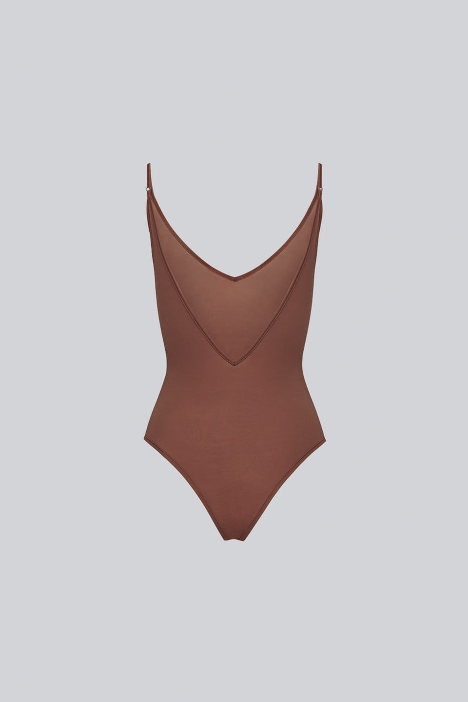 Miss Intimacy Open Back Bodysuit in Chocolate