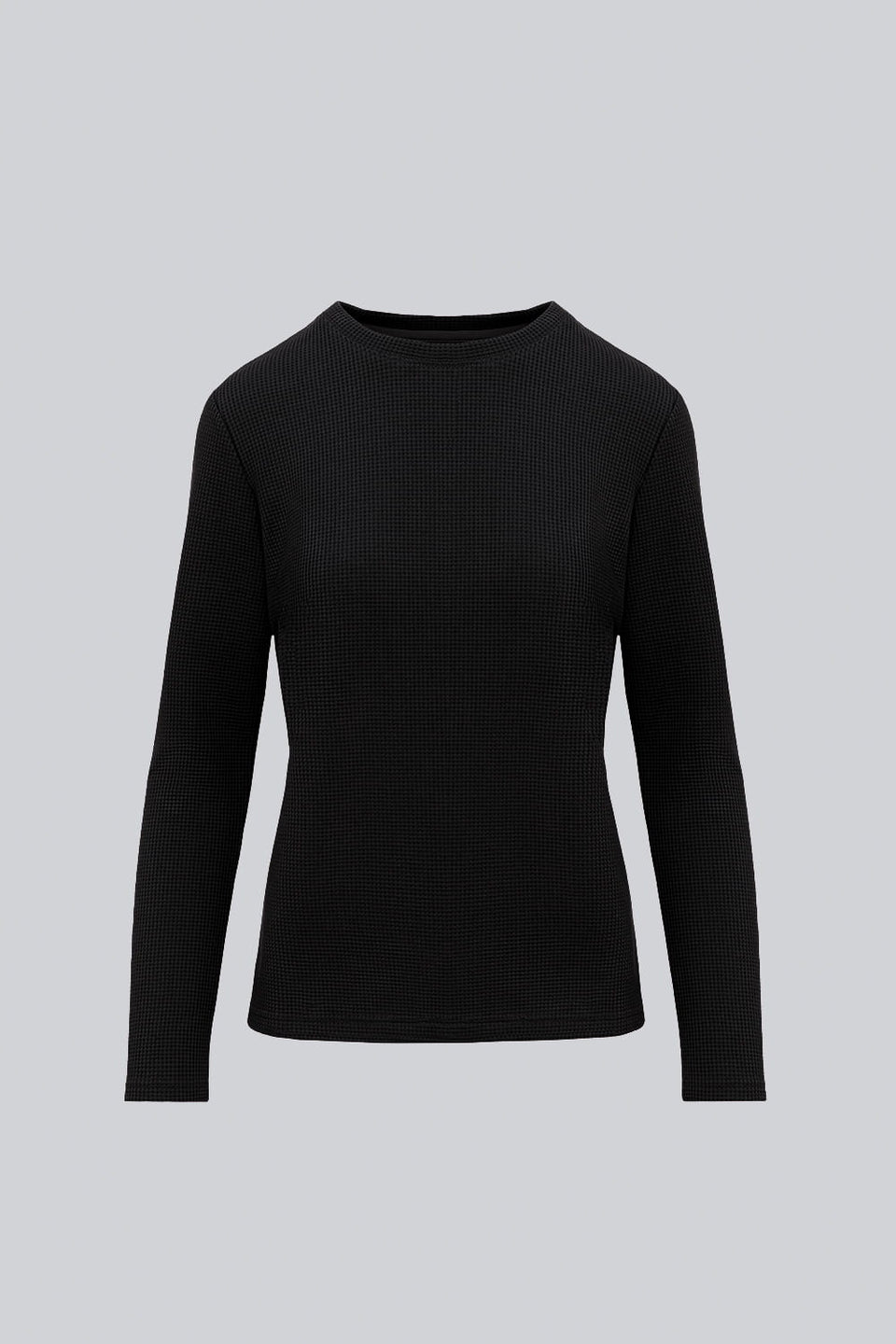 Miss Dapper Black Long-Sleeved Top