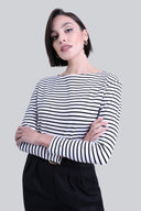 Longsleeve Miss Frenchie Black Stripes