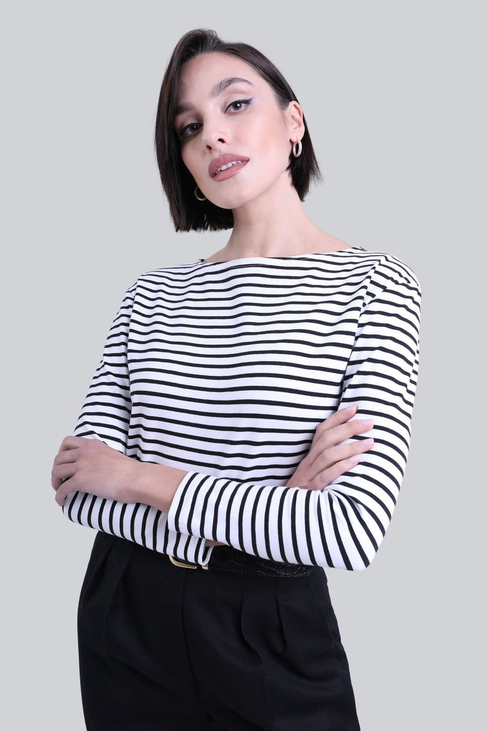 Longsleeve Miss Frenchie Black Stripes