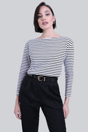 Longsleeve Miss Frenchie Black Stripes