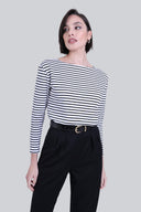 Longsleeve Miss Frenchie Black Stripes