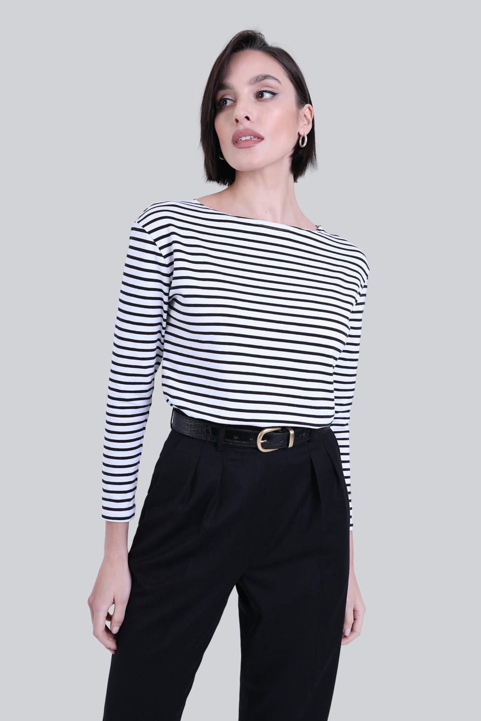 Longsleeve Miss Frenchie Black Stripes