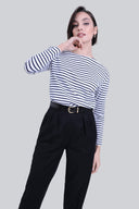Longsleeve Miss Frenchie Navy Stripes