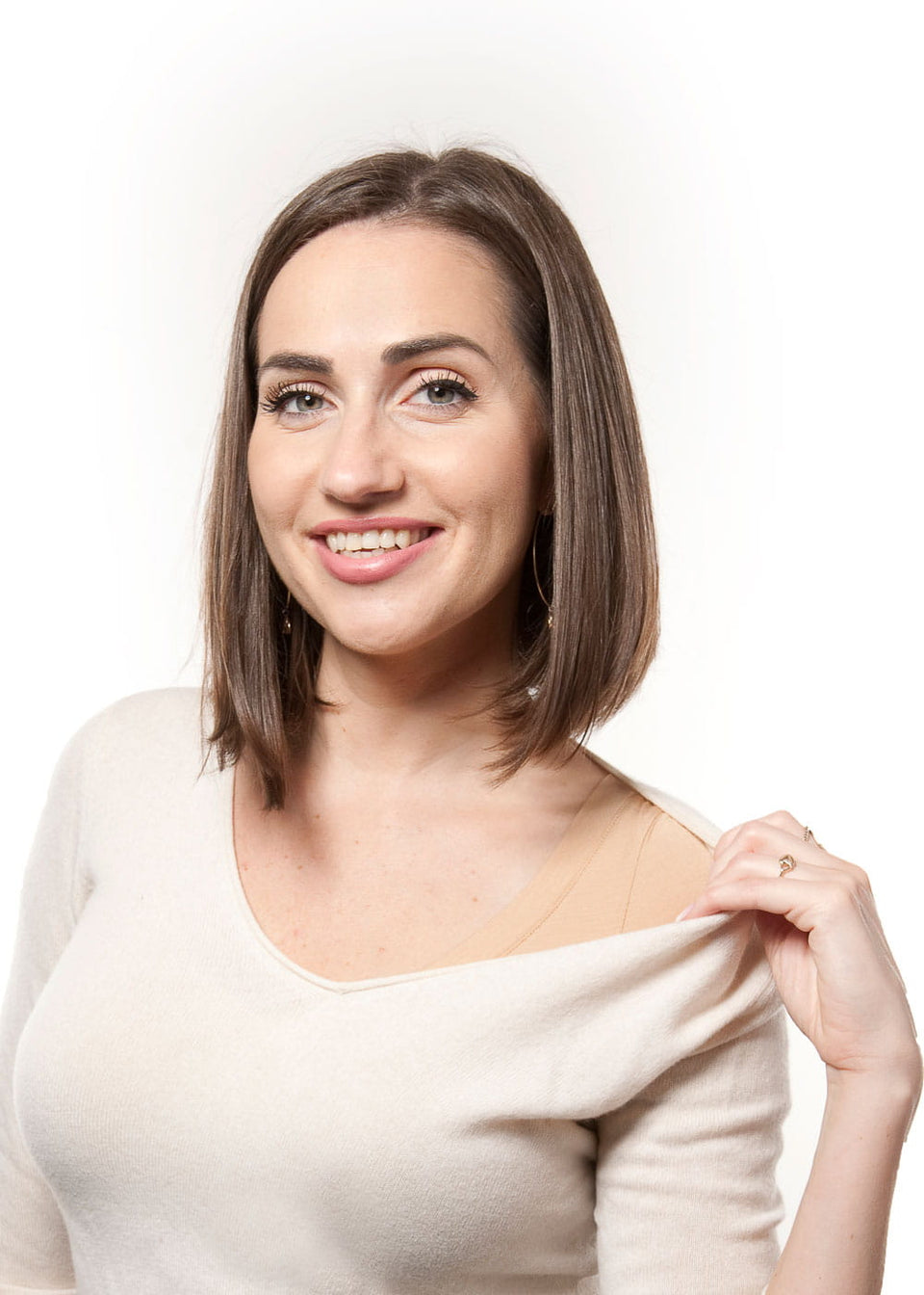 T-shirt Miss Invisible V-neck Nude