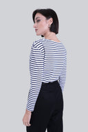 Longsleeve Miss Frenchie Navy Stripes