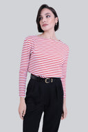 Longsleeve Miss Frenchie Red Stripes