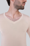 Longsleeve Mr Invisible V-neck Sand