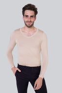 Longsleeve Mr Invisible V-neck Sand