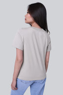 T-shirt Miss Mighty Silver Grey
